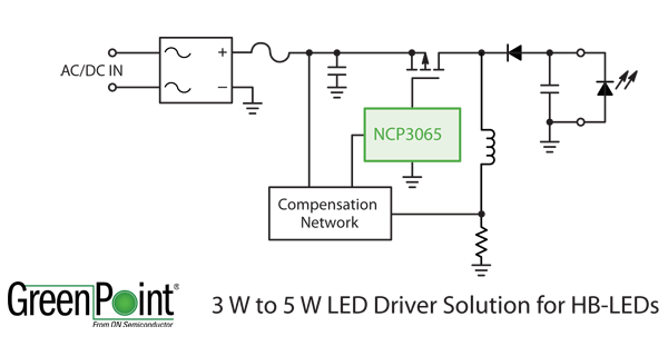 3 W a 5 W Diseño del controlador LED de la solución de referencia