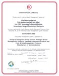 ISO/TS 16949:2002 Certificate for Seremban, Malaysia