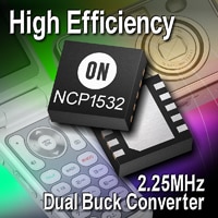 Buck Converter, DC-DC, Dual, Low Iq, High Efficiency, 2.25 MHz, 1.6 A Image