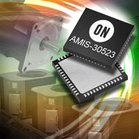 Image of the new AMIS-30523 which integrates a stepper motor driver and CAN transceiver in a single package, two-die device