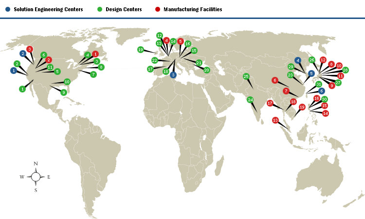 ON Semiconductor Locations