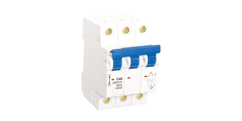 A close-up of a circuit breaker
