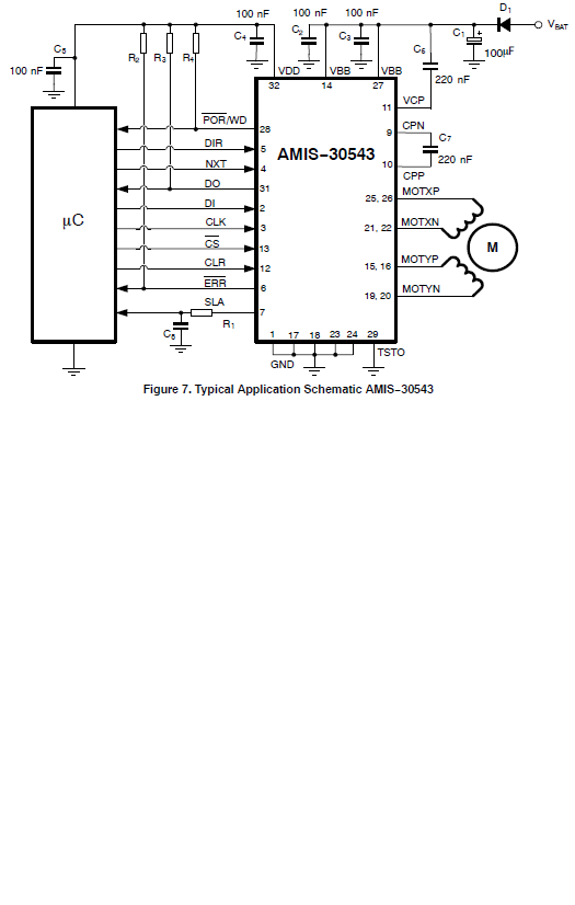 AMIS-30543: Microstepping motor driver