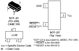 10 PCS MAX810TEUR SOT-23-3 MAX810T MAX810 Reset Circuits 