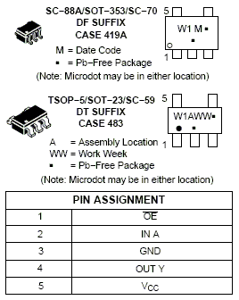 MC74VHC1GT125: Single Non-Inverting Buffer, 3-State