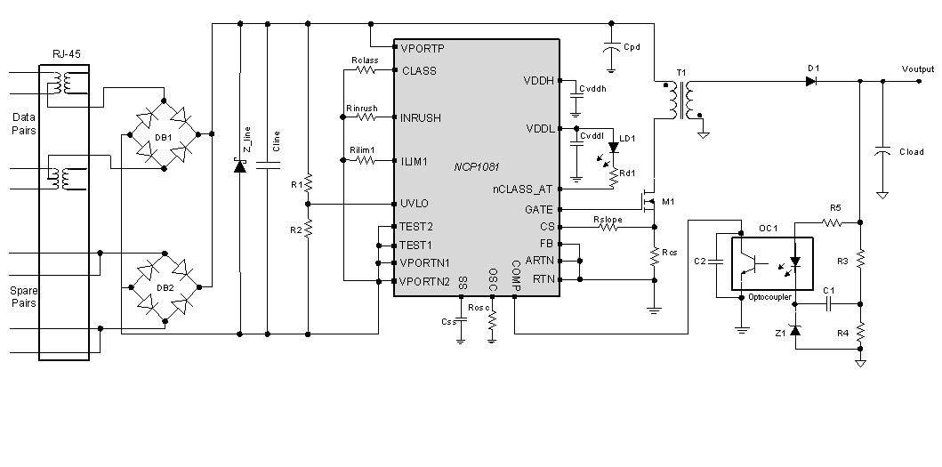 NCP1081 TSSOP-20 PoE NCP1081DER2G 