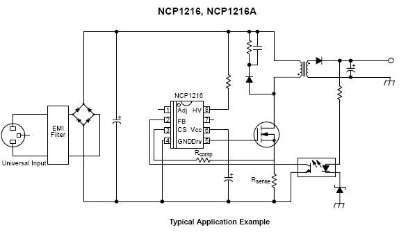Ncp1200d60 схема включения