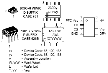 2PCS NCP1230P65G DIP7 IC CTRLR PWM SMPS OVP OCP NEW GOOD QUALITY D17 