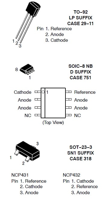 NCP431: Voltage Reference, Low Cathode Current, Programmable, Shunt ...