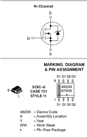 SI 4936A SOP-8 Dual N-Channel Enhancement Mode MOSFET