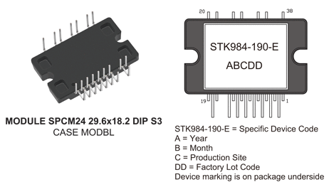STK984-190-E: Power Integrated Module (PIM), MOSFET, 40 V, 30 A