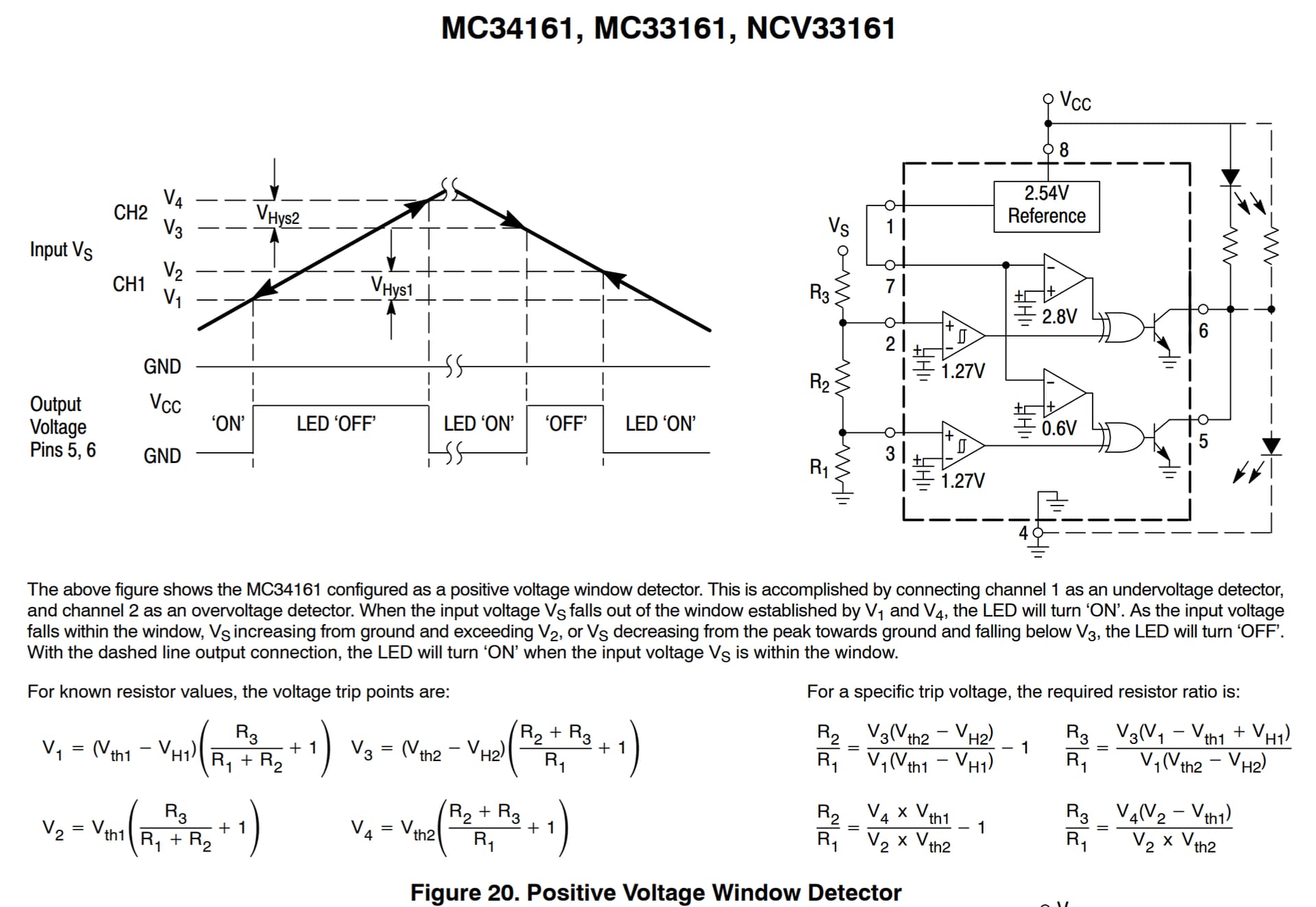 MC34161 Positive Voltage Window Detector