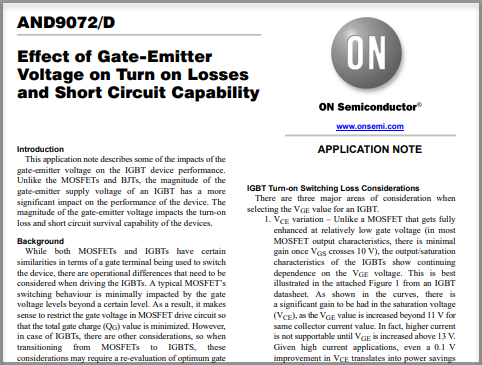 Gate-Emitter Voltage Application Note Thumbnail