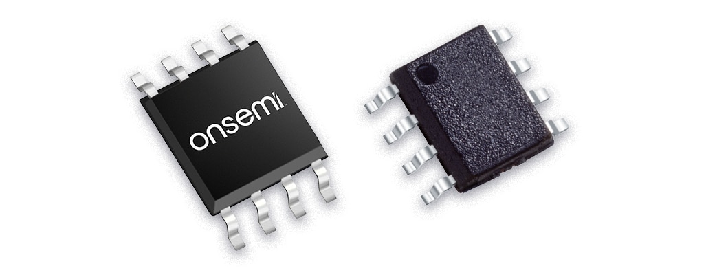 NCV2904 is a low-power 8-pin operational amplifier offered in SOIC-8 and Micro-8 packages.