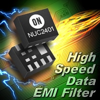 Integrated common mode choke and electrostatic discharge (ESD) protection IC for high-speed data line applications.