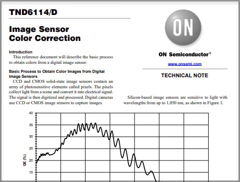 Image Sensor Color Correction Technical Note Thumbnail