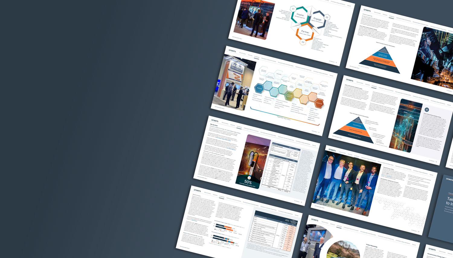 Couple of pages from sustainability report document